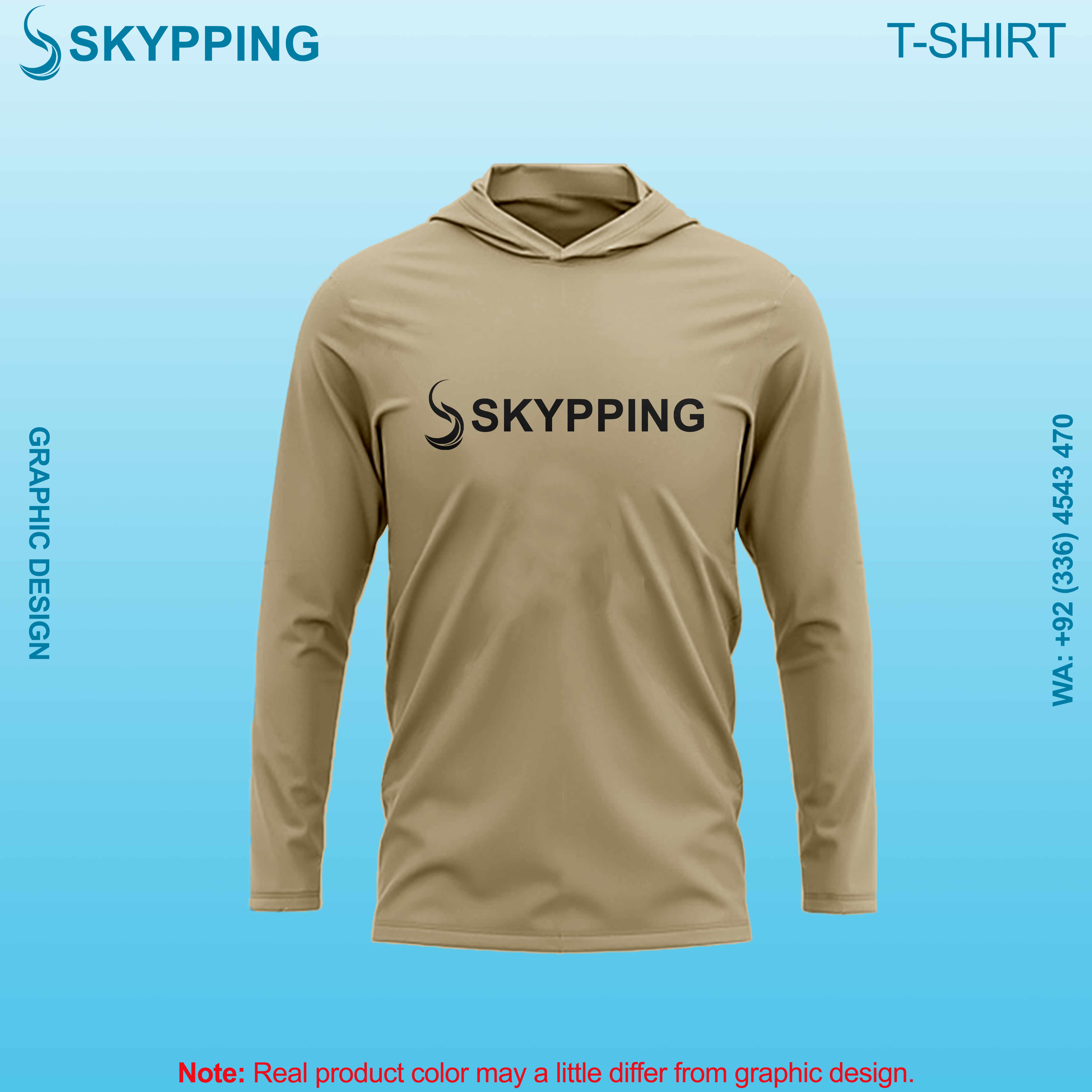 Hooded Long sleeve set-in style round neck t-shirts for men